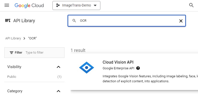 cloud vision search